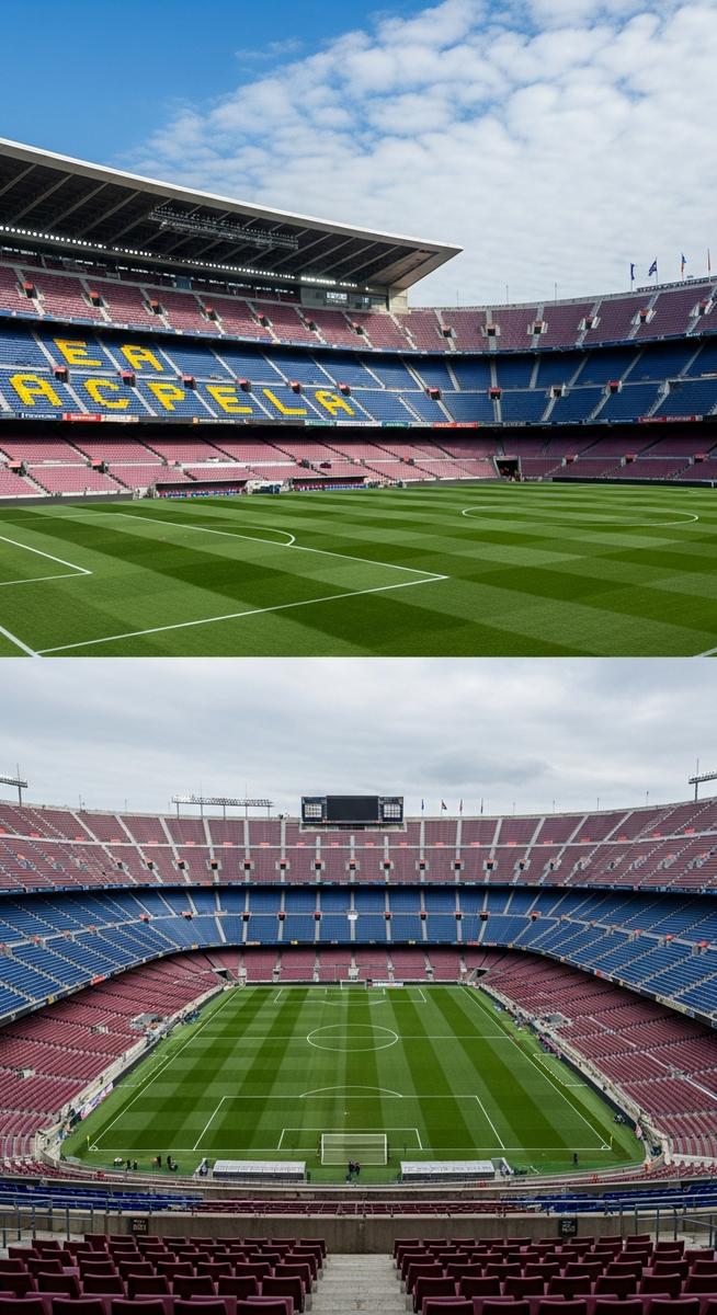 a travel photo from barcelona stadiums