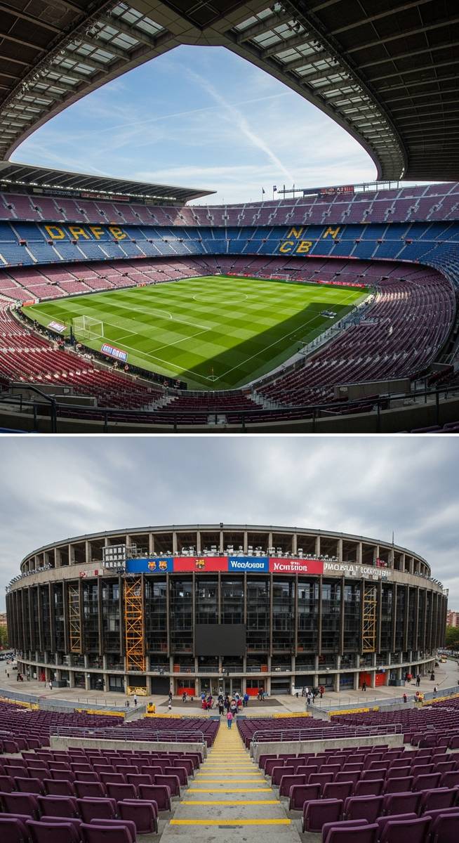 a travel photo from barcelona stadiums