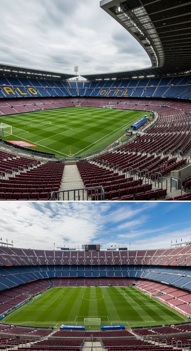 a travel photo from barcelona stadiums