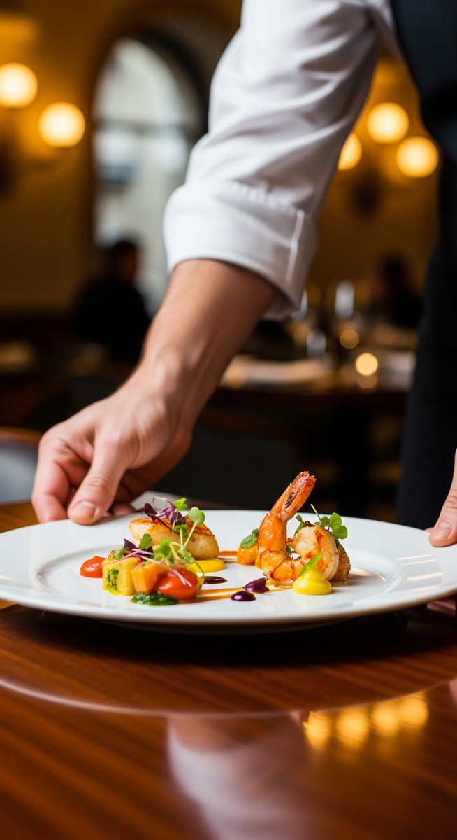 a plate of food being served at a Barcelona restaurant featuring tapas