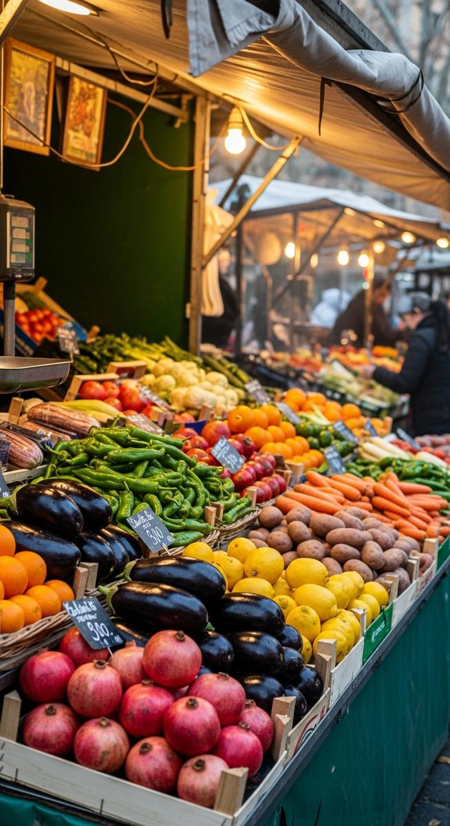a Barcelona market in winter