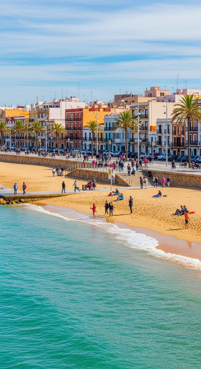 a photo illustrating poblats maritims in Valencia at the beaches