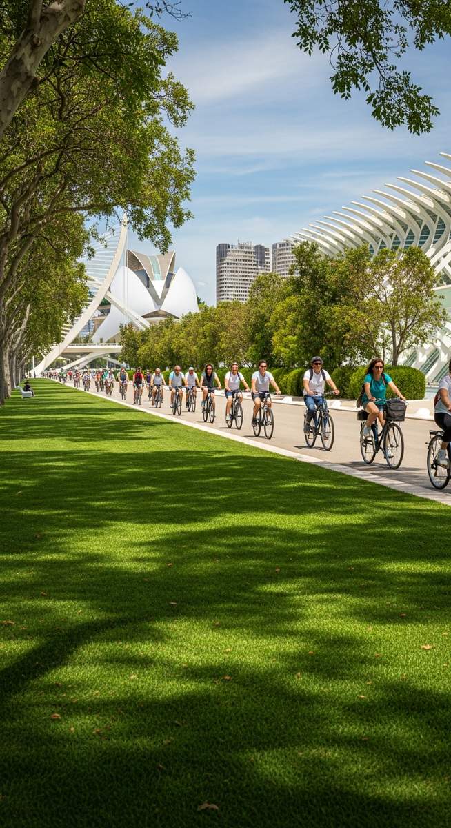 a travel photo from best bike rental valencia with a hire bike