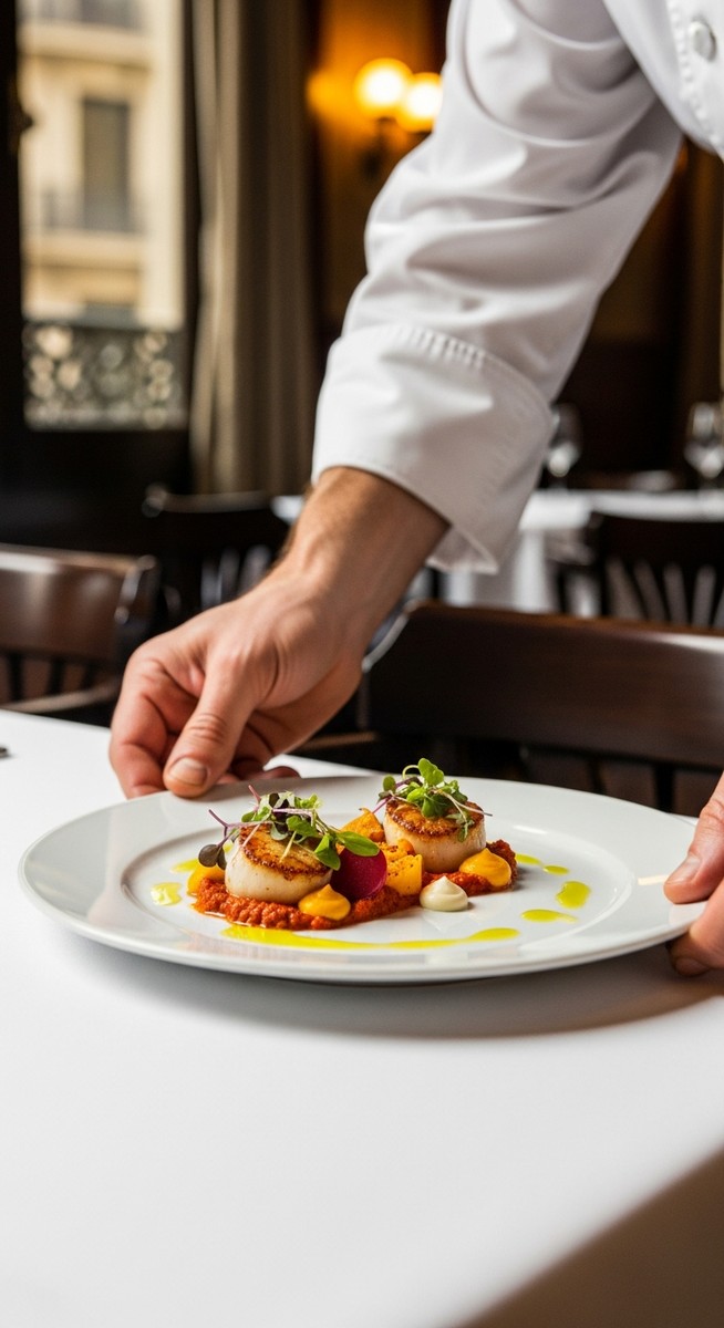 a plate of food being served at a Barcelona restaurant