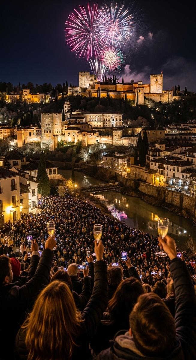 a photo illustrating 5. granada: historic grandeur under the alhambra in Spain on New Year's Eve