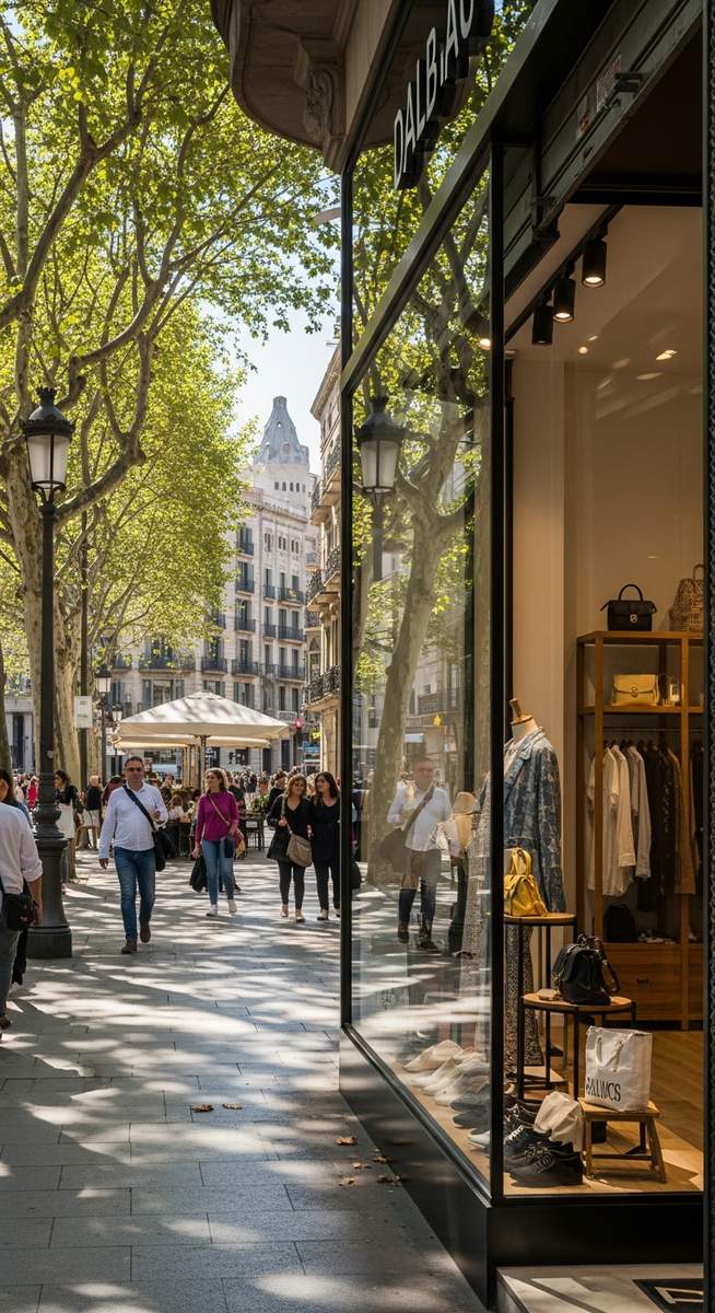 a photo illustrating 2. la rambla de catalunya in Barcelona