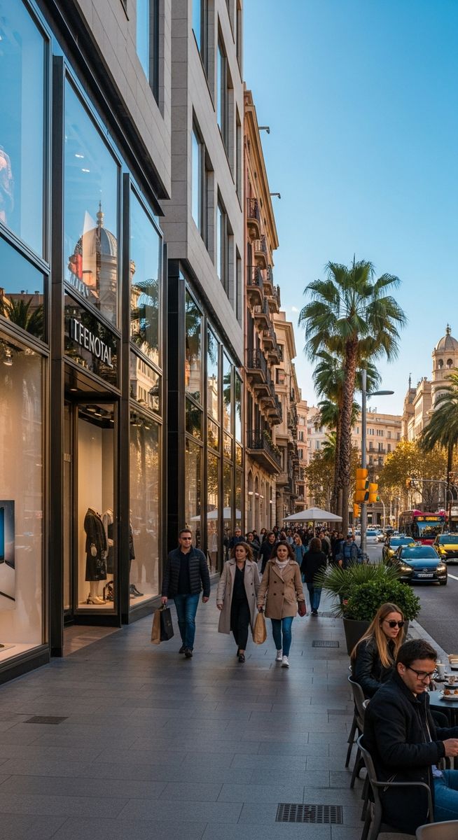 a photo illustrating 3. avenida diagonal in Barcelona while shopping