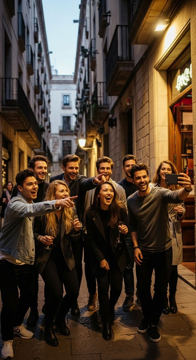 a photo illustrating 12. bar crawl in Barcelona