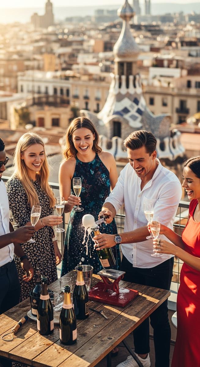 a photo illustrating 18. cava sabrage class in Barcelona