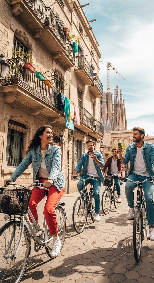 a photo illustrating 4. bike tour of barcelona in Barcelona