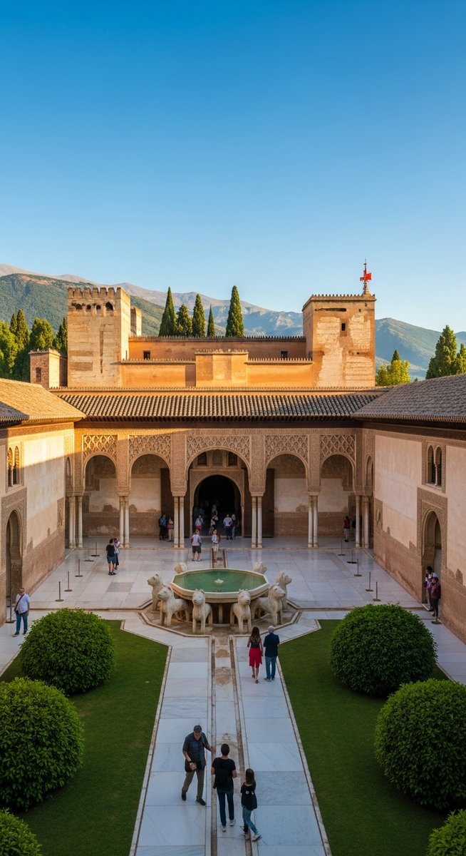 a photo illustrating 1. explore the alhambra in granada in Spain