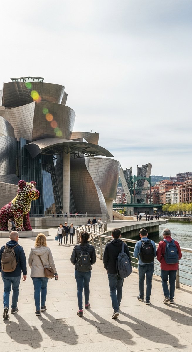 a photo illustrating 11. visit the guggenheim museum in bilbao in Spain