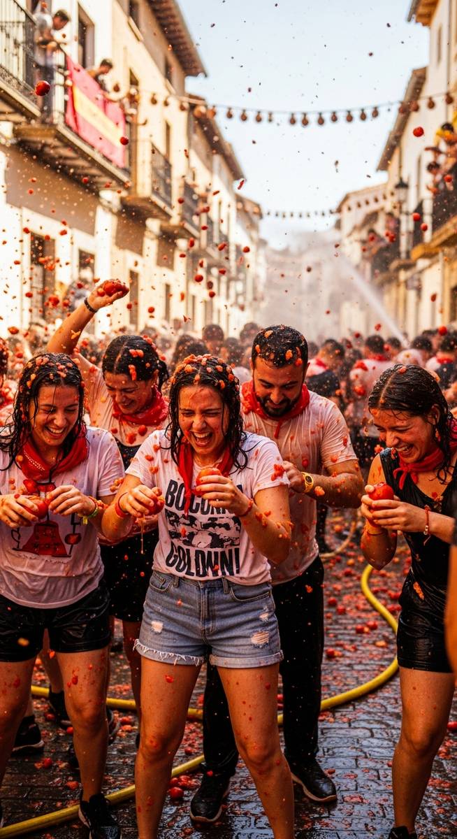 a photo illustrating 12. experience la tomatina festival in buñol in Spain