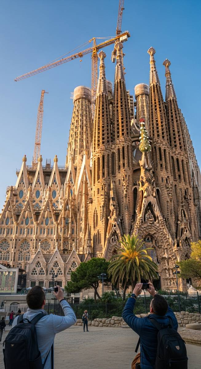 a photo illustrating 4. marvel at gaudÃ's architecture in barcelona in Spain