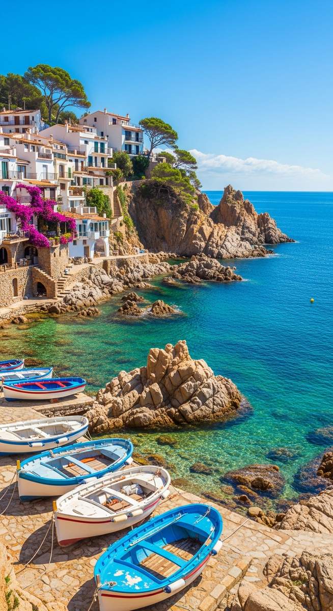 a photo illustrating tamariu on the Costa Brava