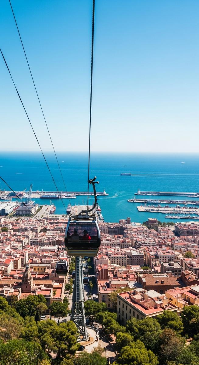 a travel photo from cable cars barcelona