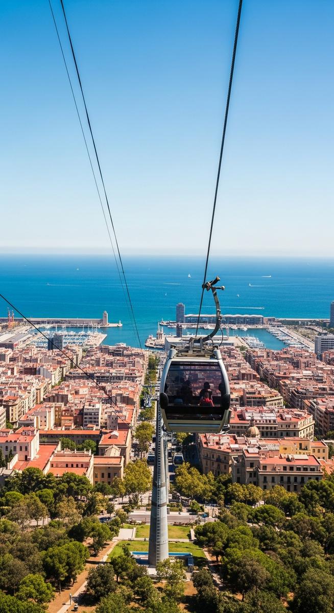 a travel photo from cable cars barcelona