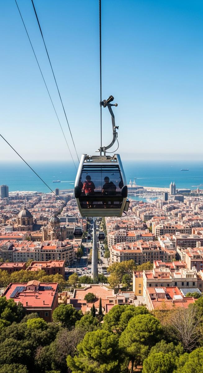 a travel photo from cable cars barcelona
