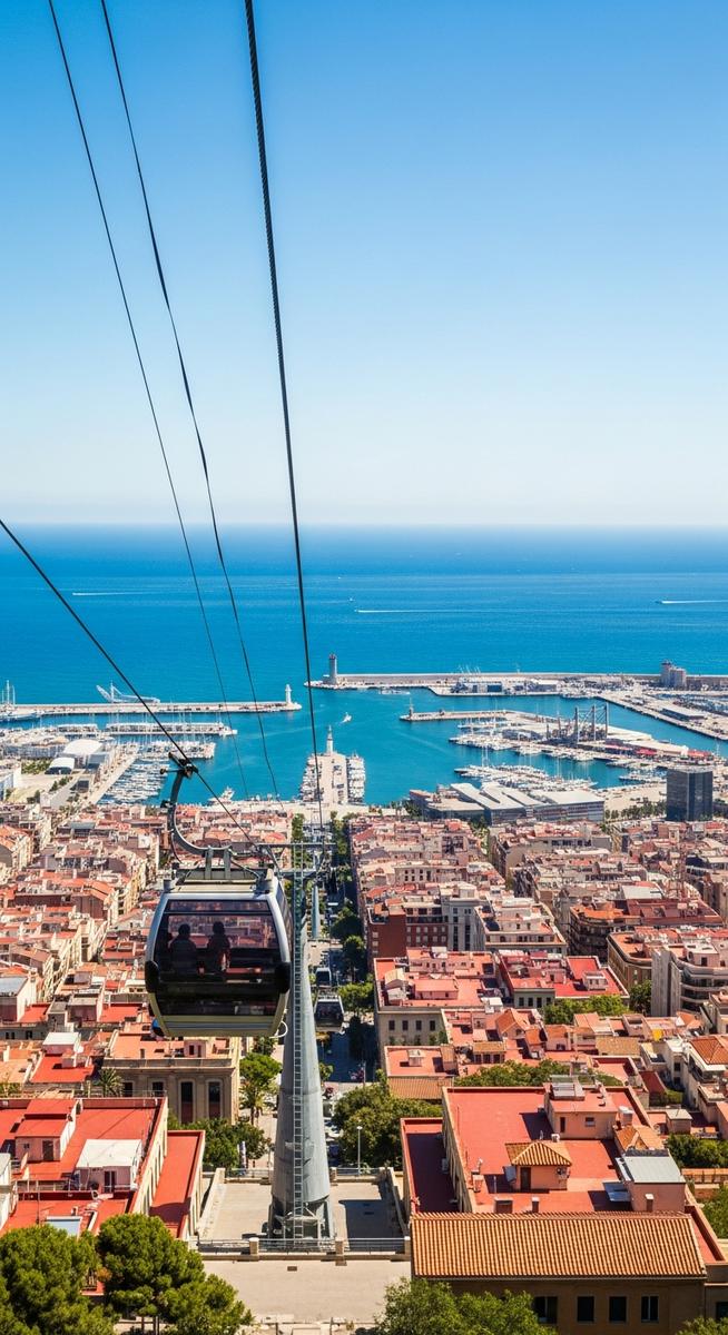 a travel photo from cable cars barcelona