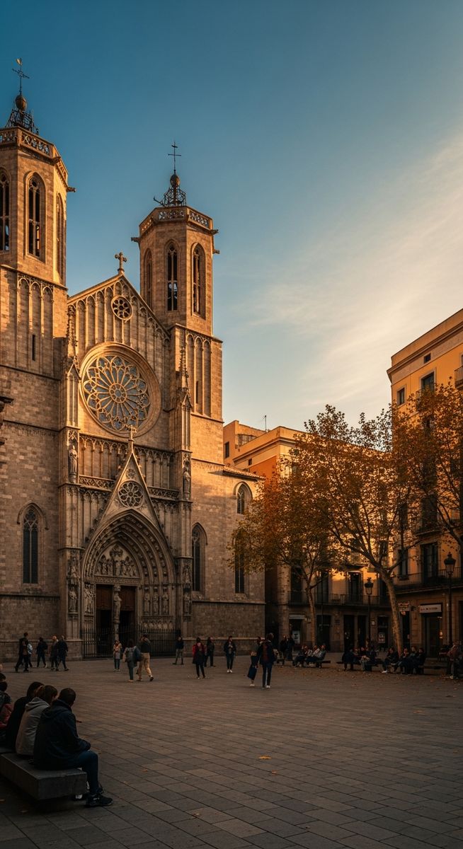 a travel photo from cathedral sea santa maria del mar barcelona