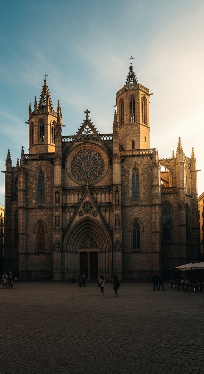 a travel photo from cathedral sea santa maria del mar barcelona