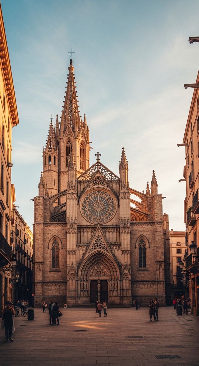 a travel photo from cathedral sea santa maria del mar barcelona