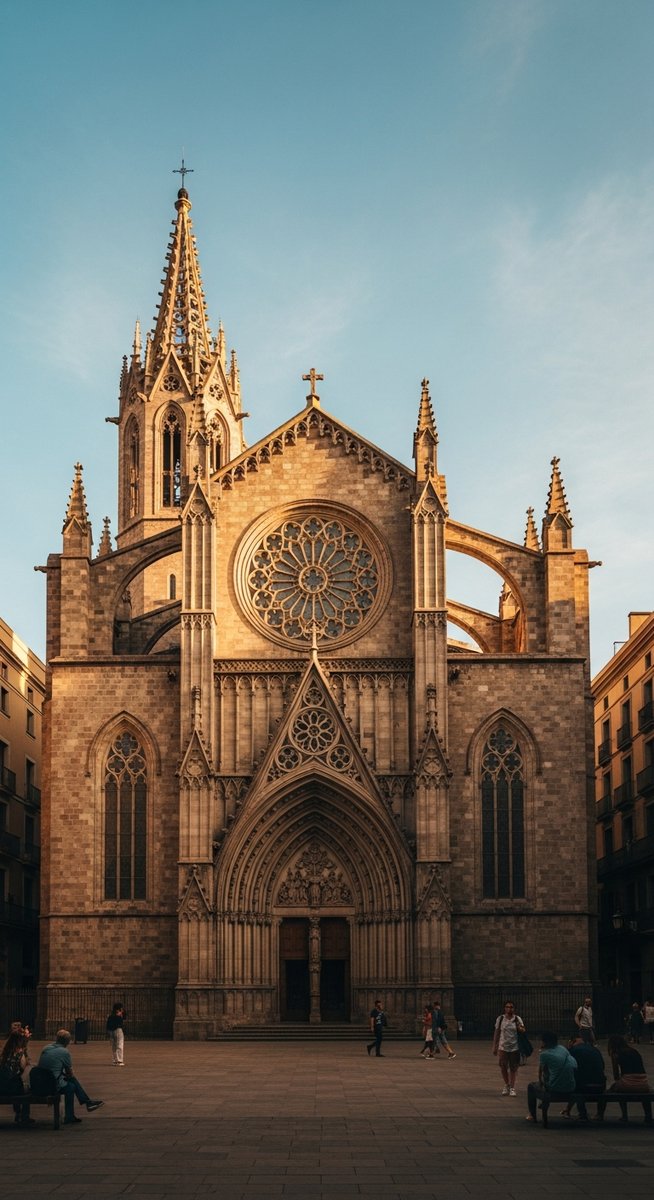 a travel photo from cathedral sea santa maria del mar barcelona
