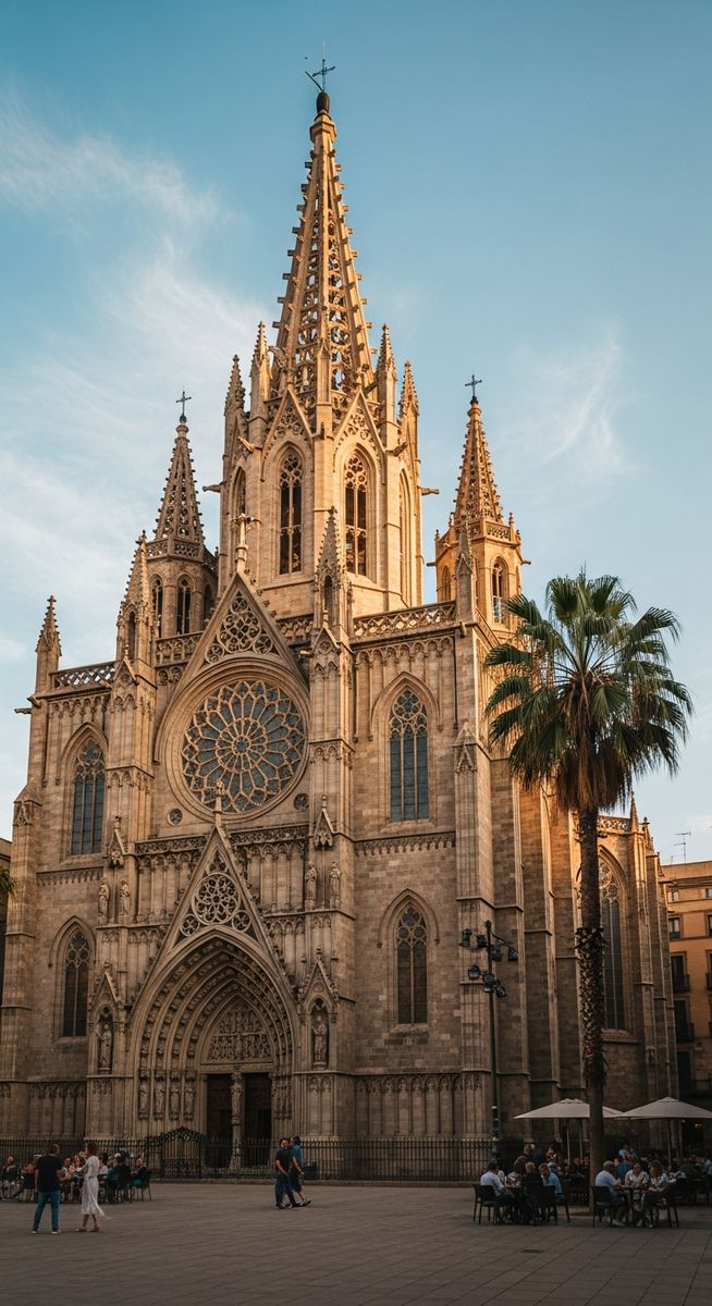 a travel photo from cathedral sea santa maria del mar barcelona