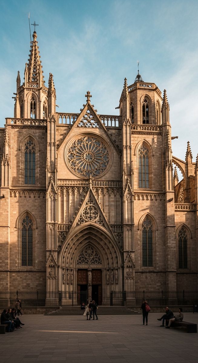 a travel photo from cathedral sea santa maria del mar barcelona