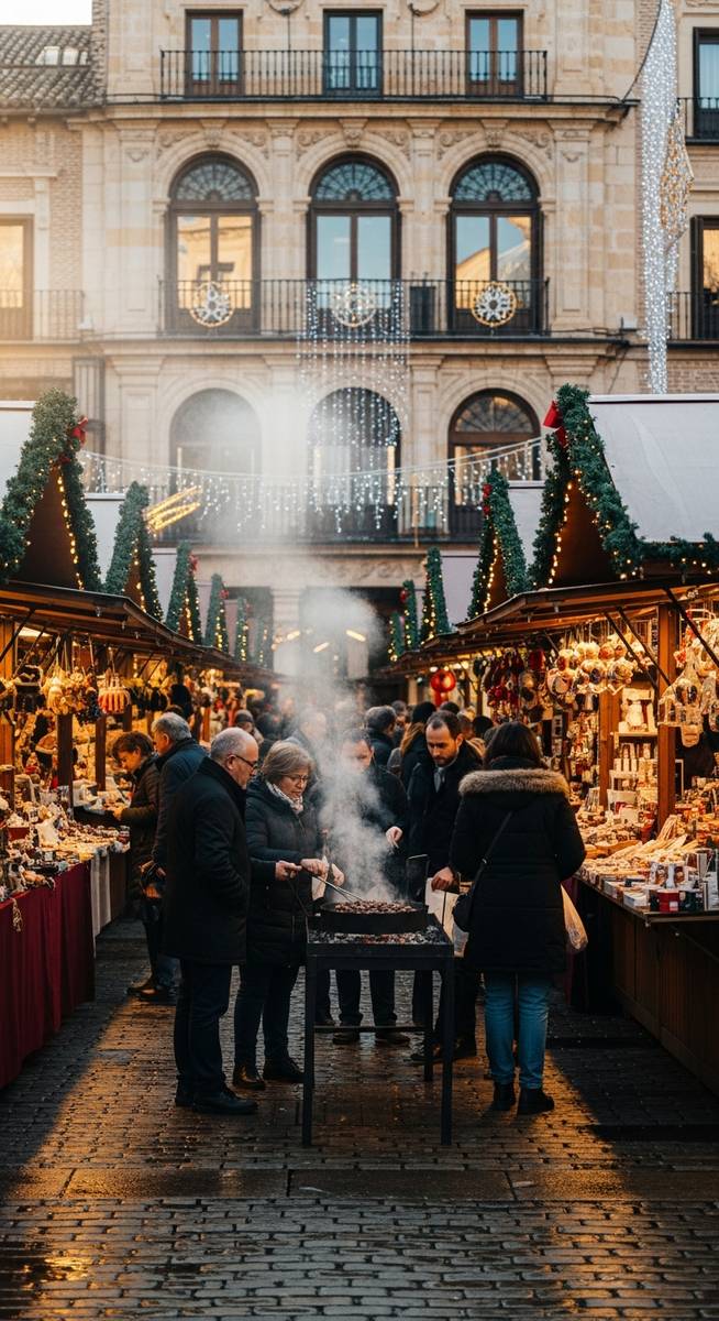 a photo illustrating 1. christmas markets across spain in Spain during Christmas