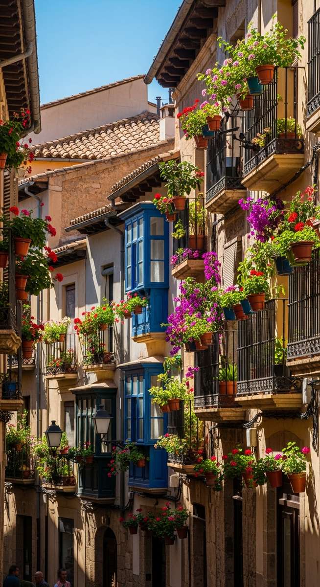 a Valencia street scene with local architecture