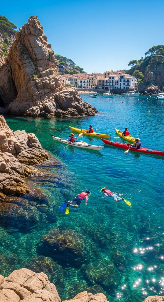 a photo illustrating 1. kayak and snorkeling trip in Barcelona