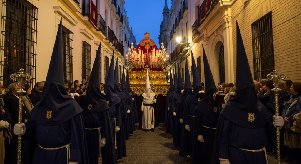 a travel photo from easter seville during Semana Santa