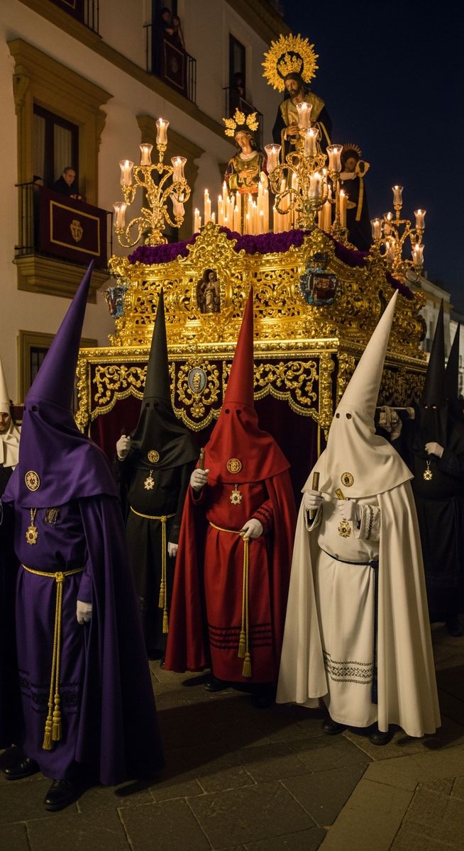 a photo illustrating holy week traditions in Seville during Semana Santa