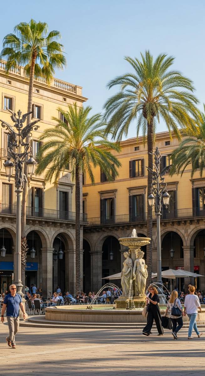 a large ornate plaza in Barcelona