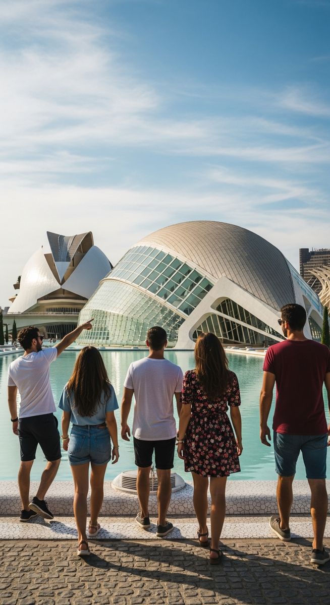 a family exploring a Valencia attraction