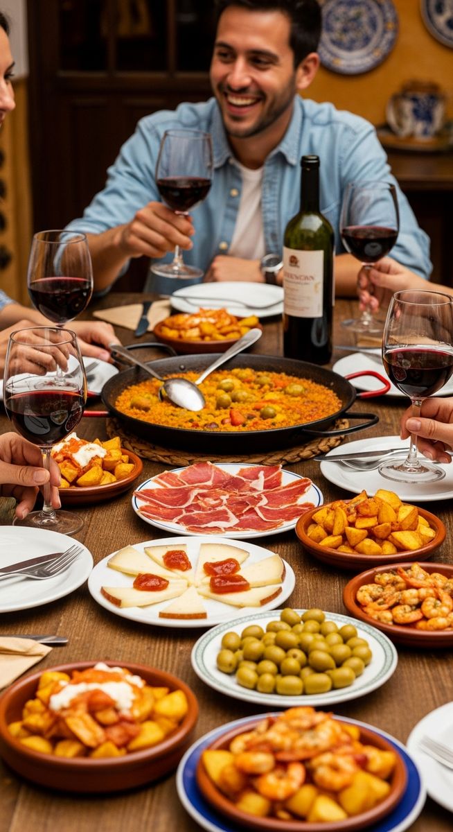 a traditional Spanish meal in Valencia