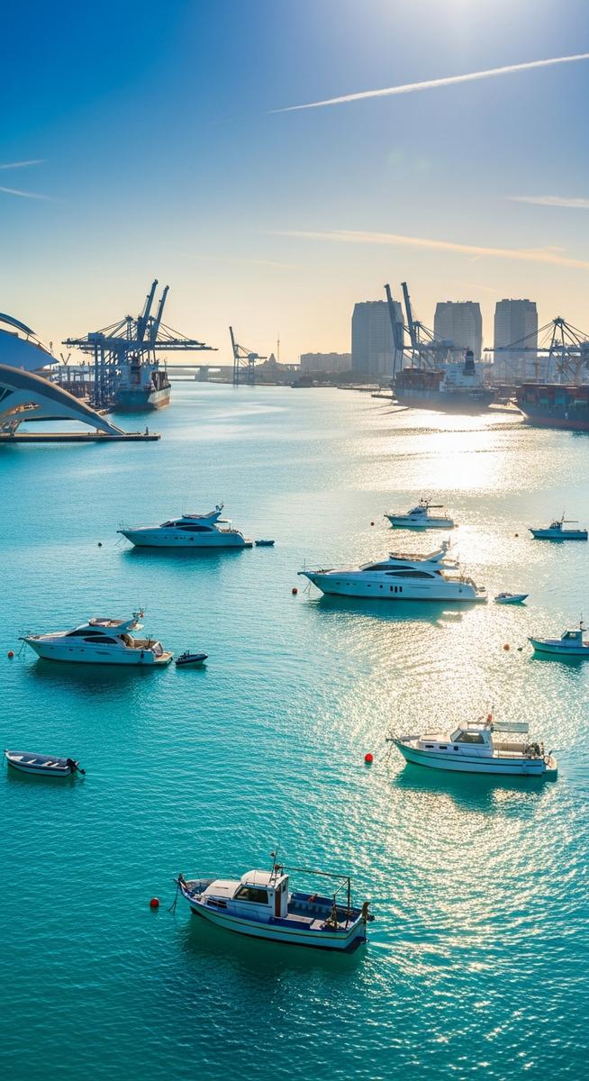 the Valencia coastline or port