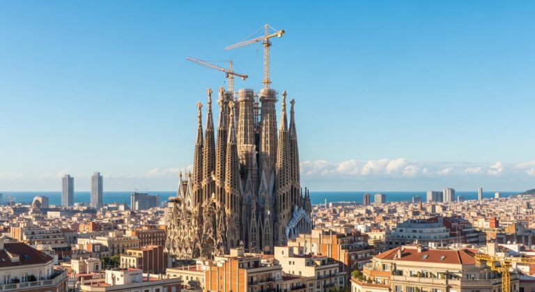 a famous Barcelona landmark or skyline