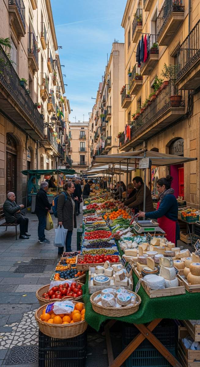 a Barcelona neighbourhood market