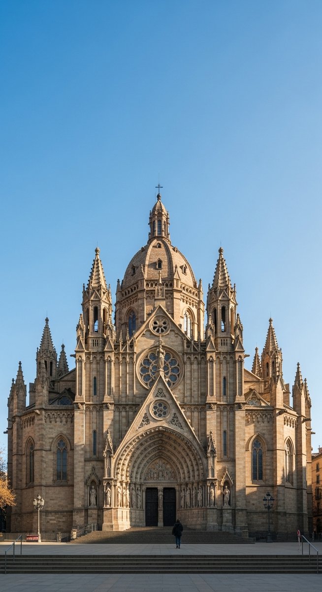 a photo illustrating 14. basilica of santa maria del mar in Barcelona