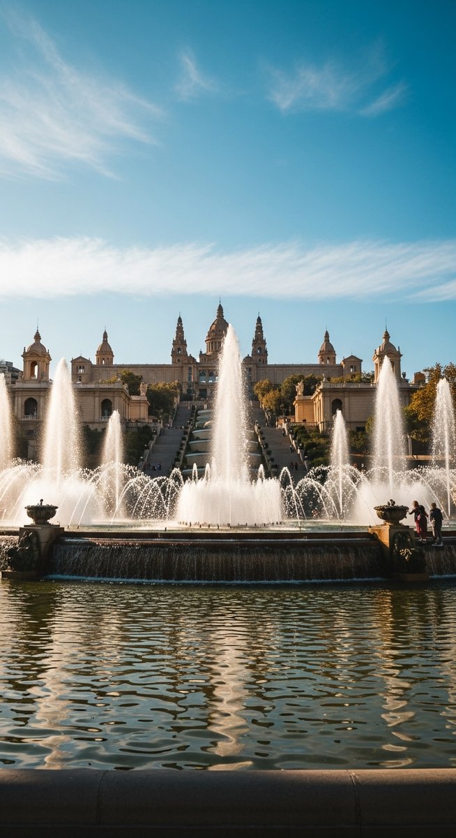 a photo illustrating 16. magic fountain of montjuïc in Barcelona