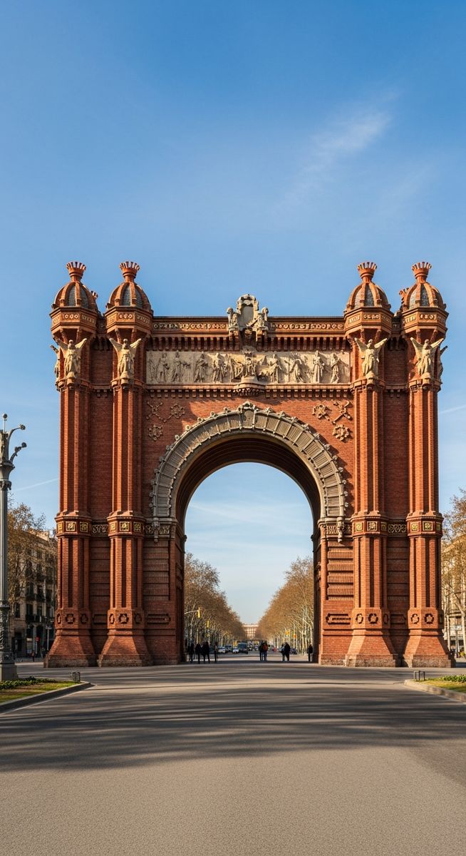a photo illustrating 19. arc de triomf in Barcelona