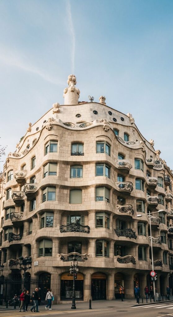 a photo illustrating 2. casa milà (la pedrera) in Barcelona