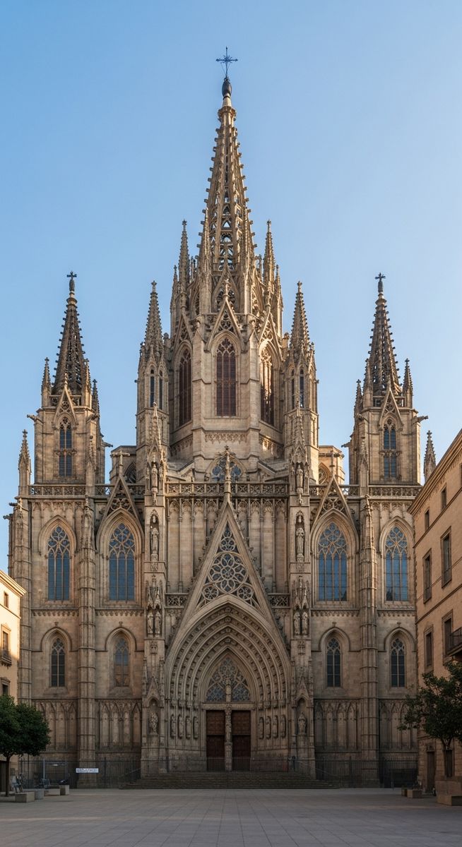 a photo illustrating 5. barcelona cathedral (cathedral of the holy cross and saint eulalia) in Barcelona