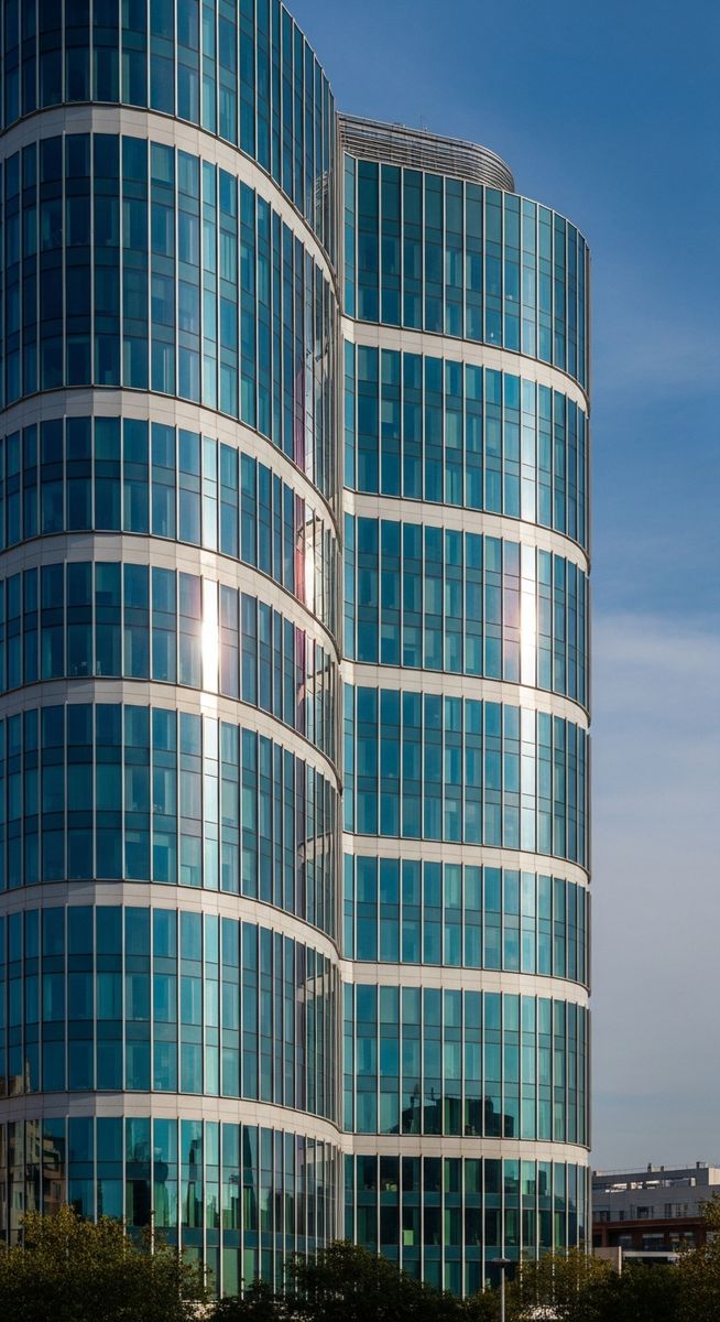 a photo illustrating 7. torre glòries (formerly torre agbar) in Barcelona