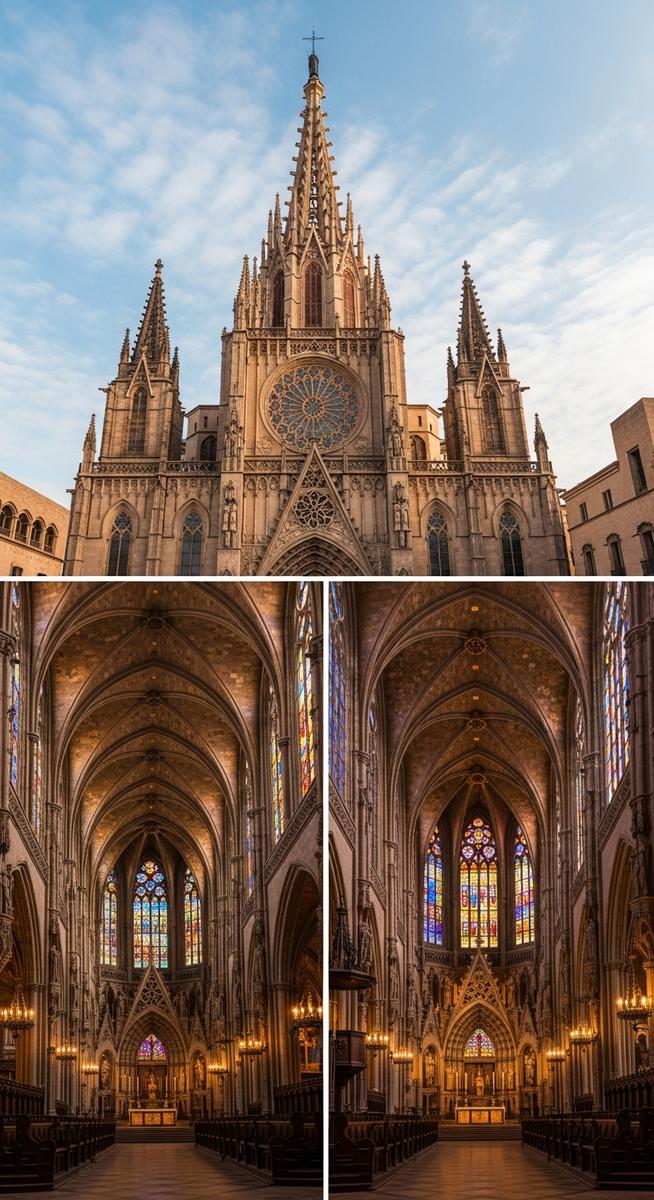 a photo illustrating 2. barcelona cathedral in Barcelona