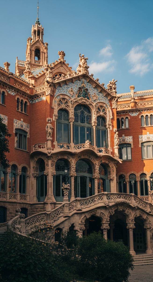 a photo illustrating 4. sant pau art nouveau site in Barcelona