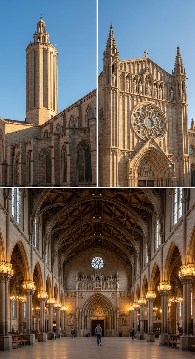 a photo illustrating 6. basilica of santa maria del pi in Barcelona