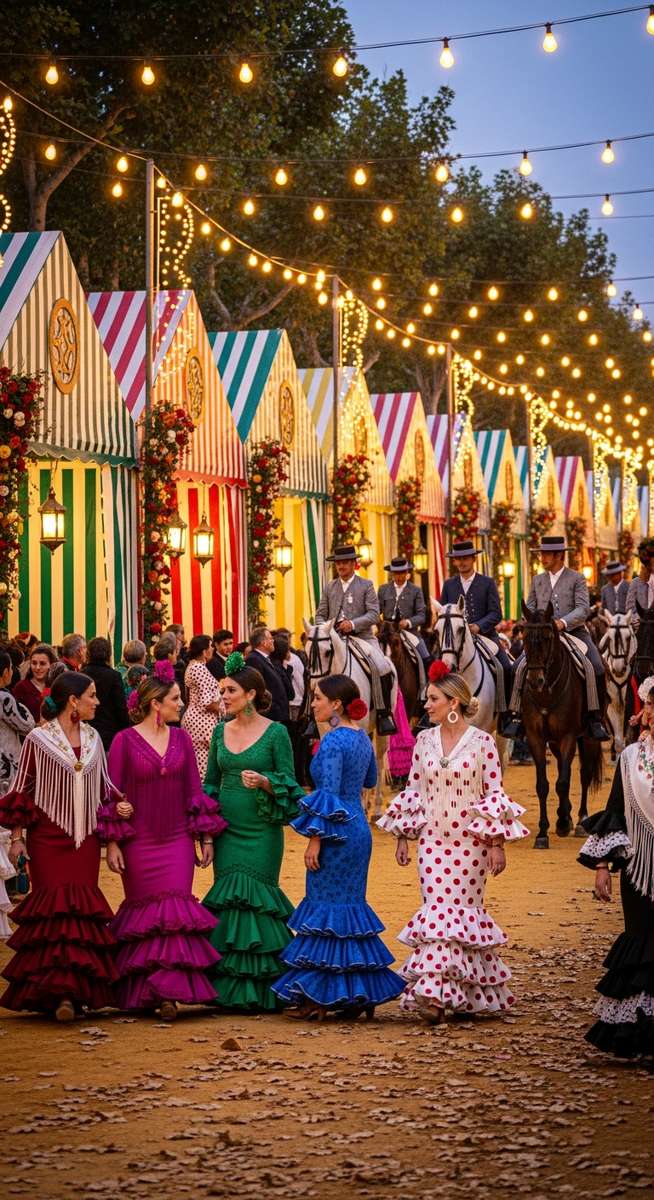 a photo illustrating cuisine at feria in Seville